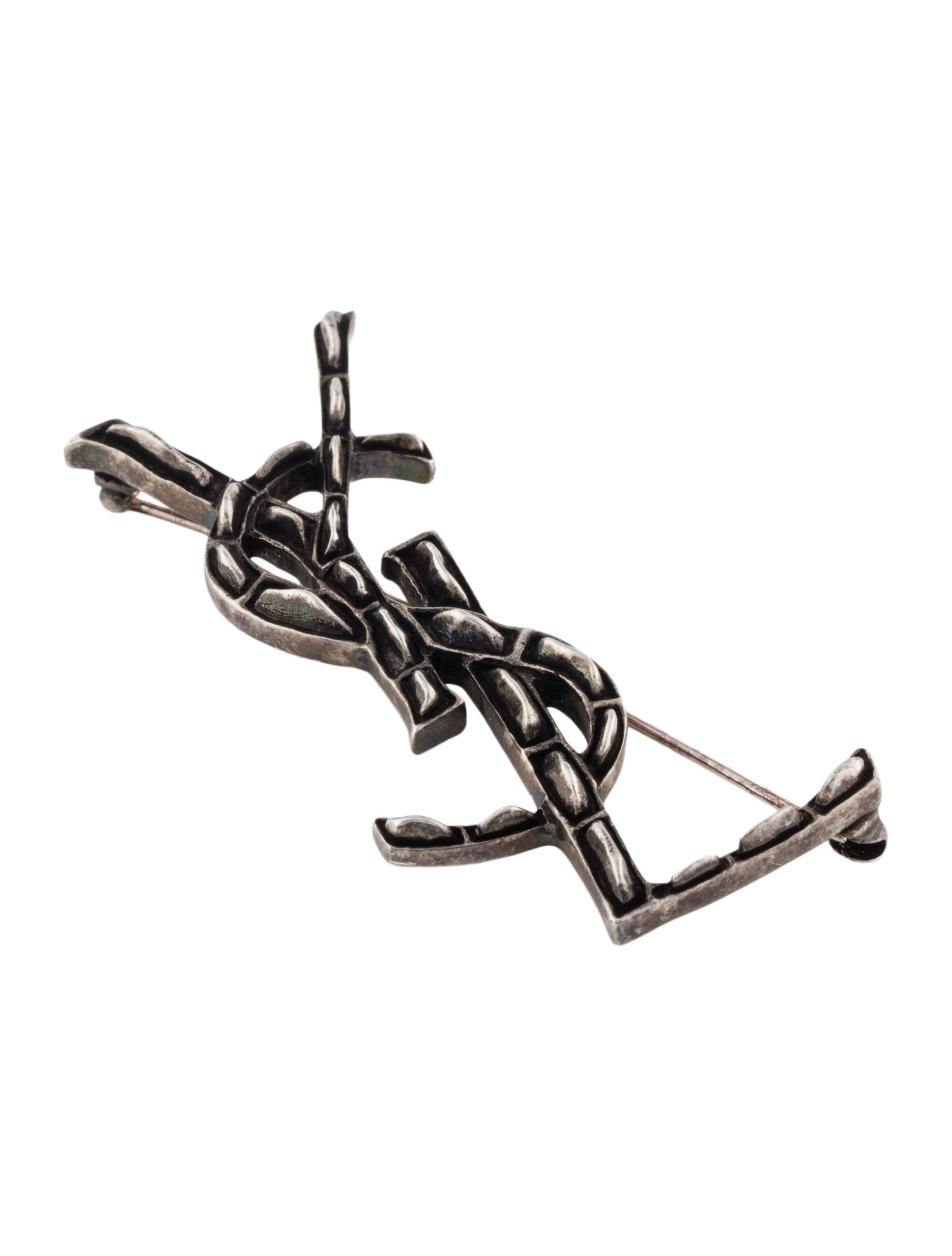 Saint Laurent Cassandre Crocodile Brooch